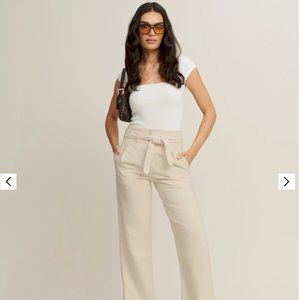 Reformation High Waisted Tie Pants NWT